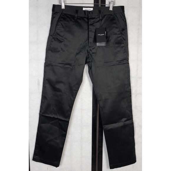 Saint Laurent Paris Men’s Shiny Cotton Trouser. Size: 30